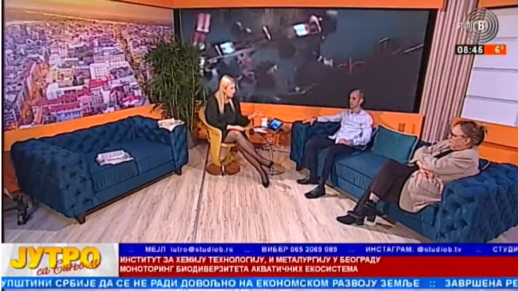 ICTM and BIOLAWEB at TV station Studio B "Jutro sa Sanjom" 